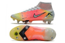 Chuteira Nike Mercurial Superfly 8 Elite SG Campo - Branco, Vermelho e Laranja